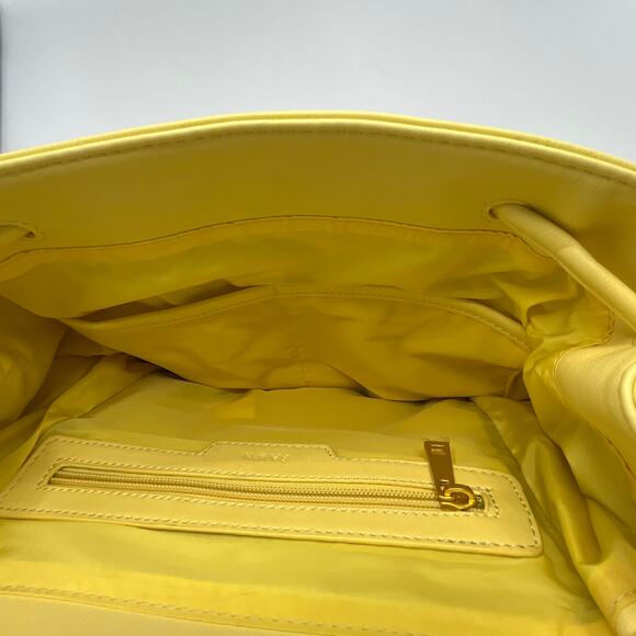 Fawn Design Faux Leather The Cinch Backpack with Dust bag in Citro - Picture 6 of 8